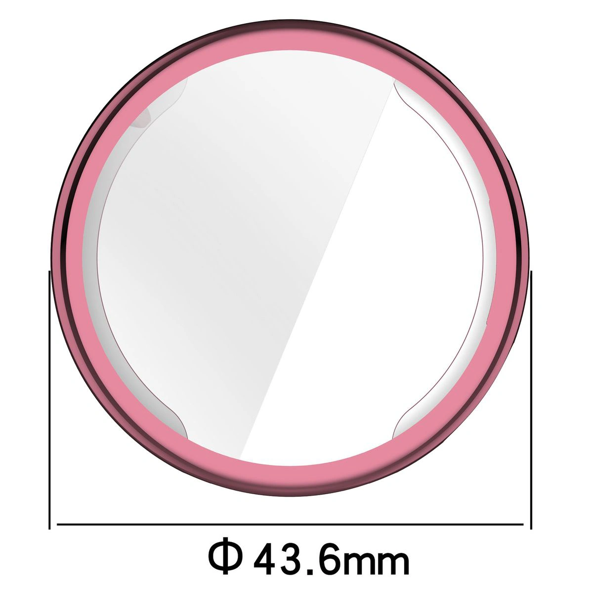 Wymiary obudowy Bizon Case Watch Felipe dla Huawei Watch GT 6 41 mm